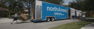 long distance mover loading truck